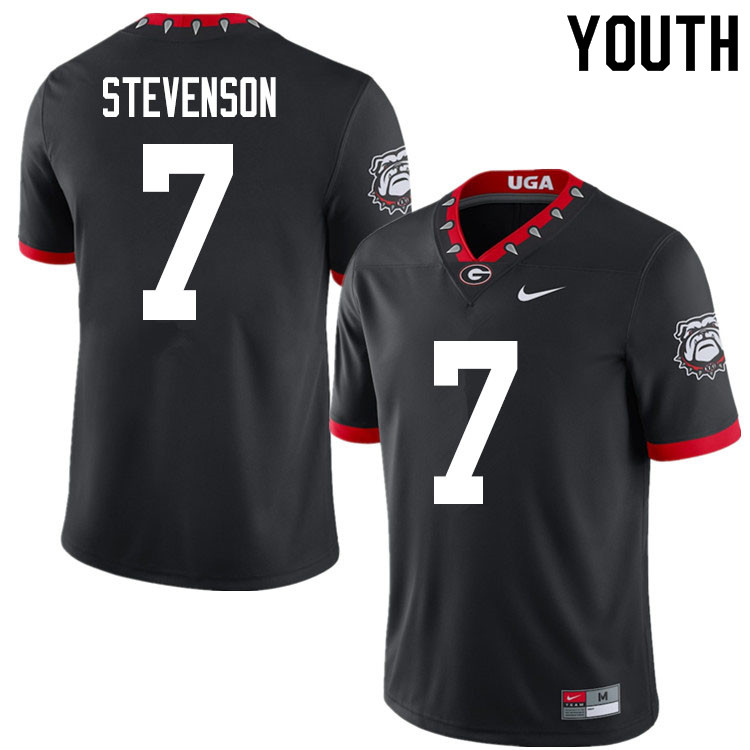 2020 Youth #7 Tyrique Stevenson Georgia Bulldogs Mascot 100th Anniversary College Football Jerseys S